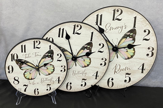 Butterfly Wall Clock - CustomBigClocks