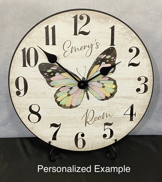 Butterfly Wall Clock - CustomBigClocks