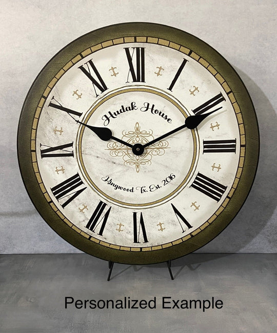Vermont Olive Wall Clock - CustomBigClocks