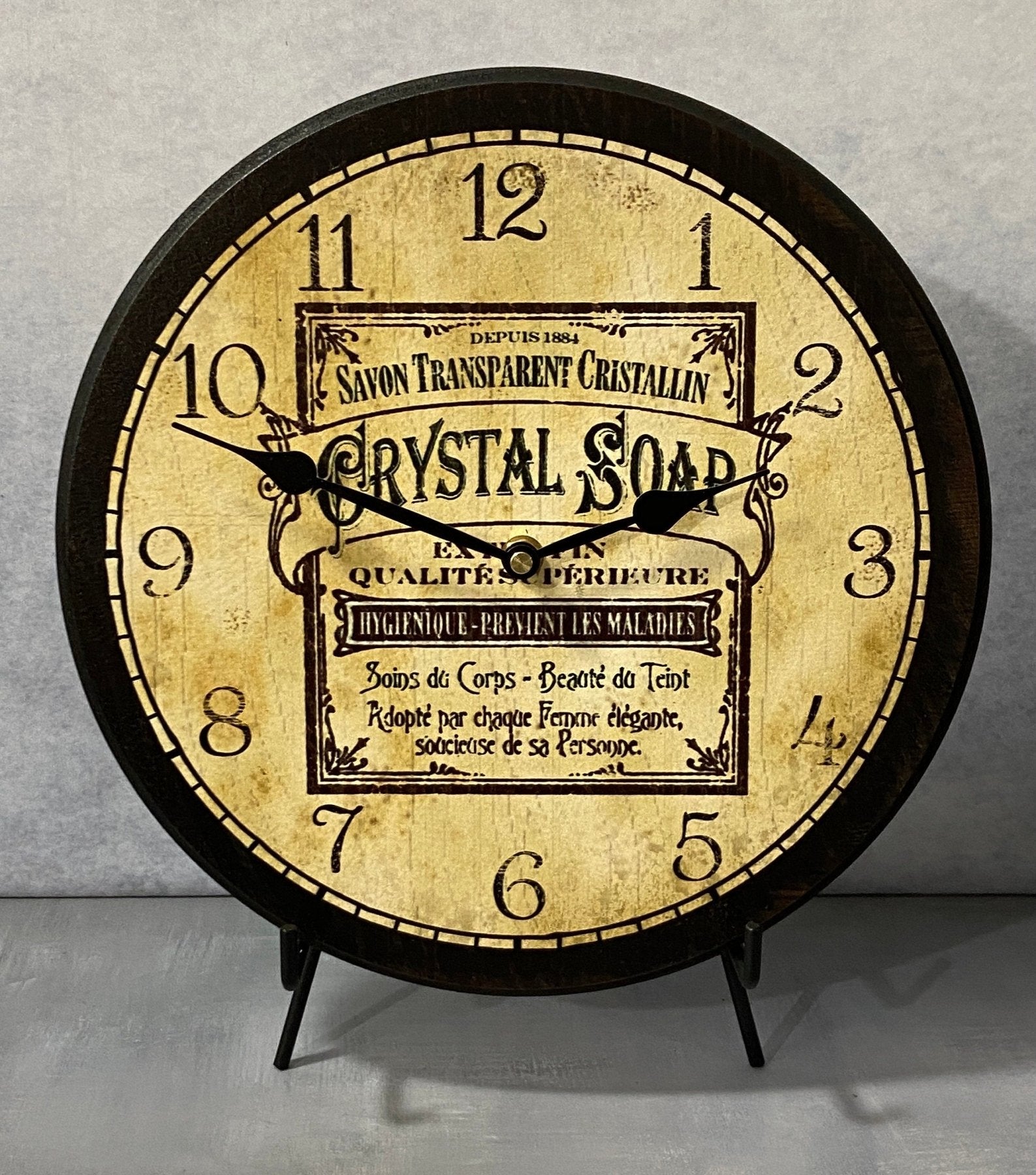 French Crystal Soap Ad Wall Clock - CustomBigClocks