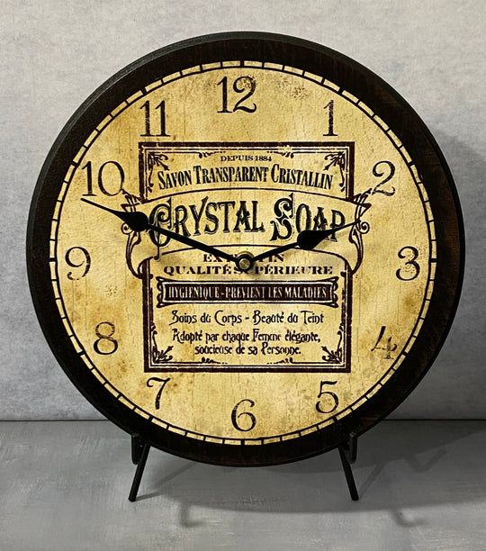 French Crystal Soap Ad Wall Clock - CustomBigClocks