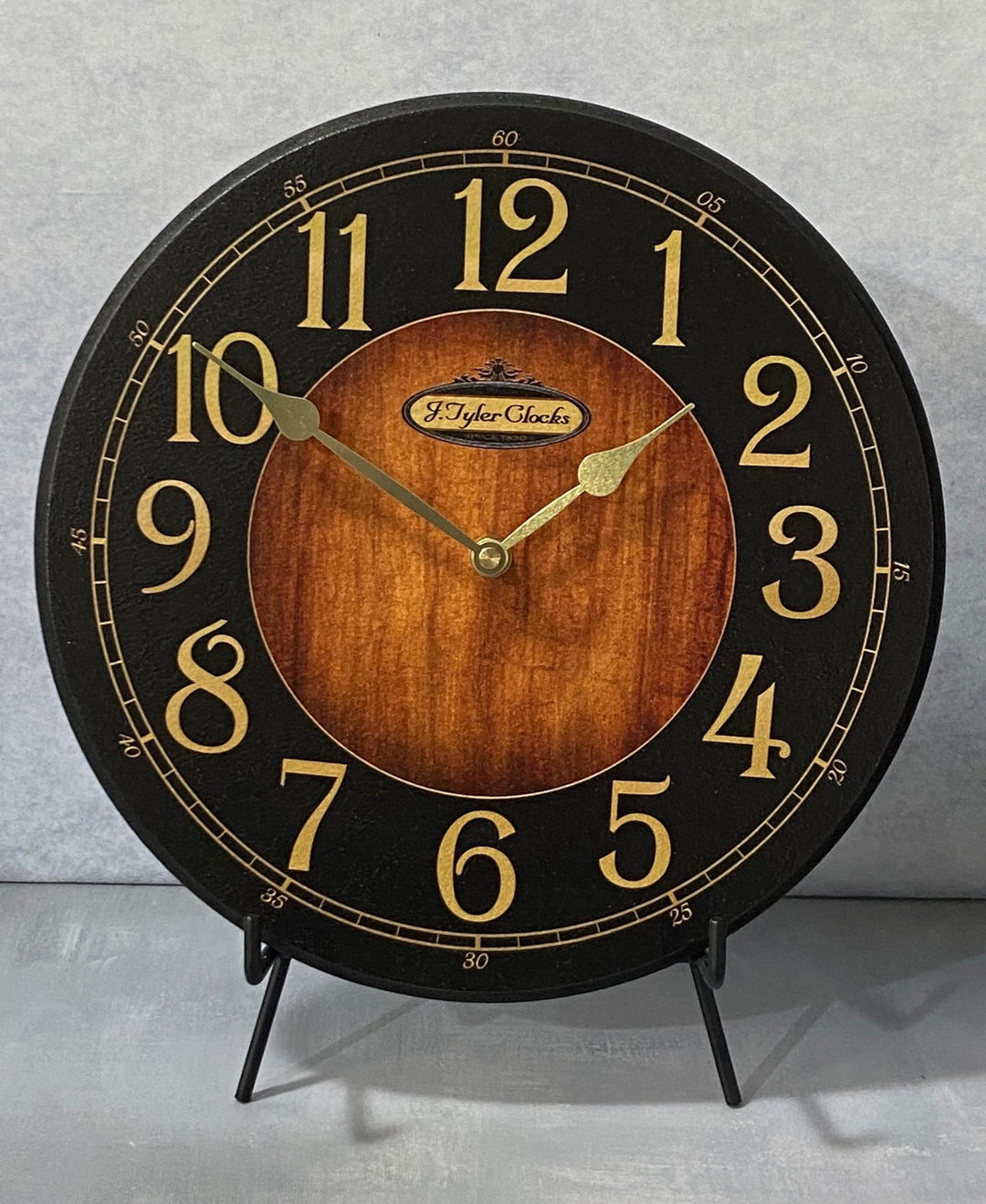 Black &amp; Wood Wall Clock - CustomBigClocks