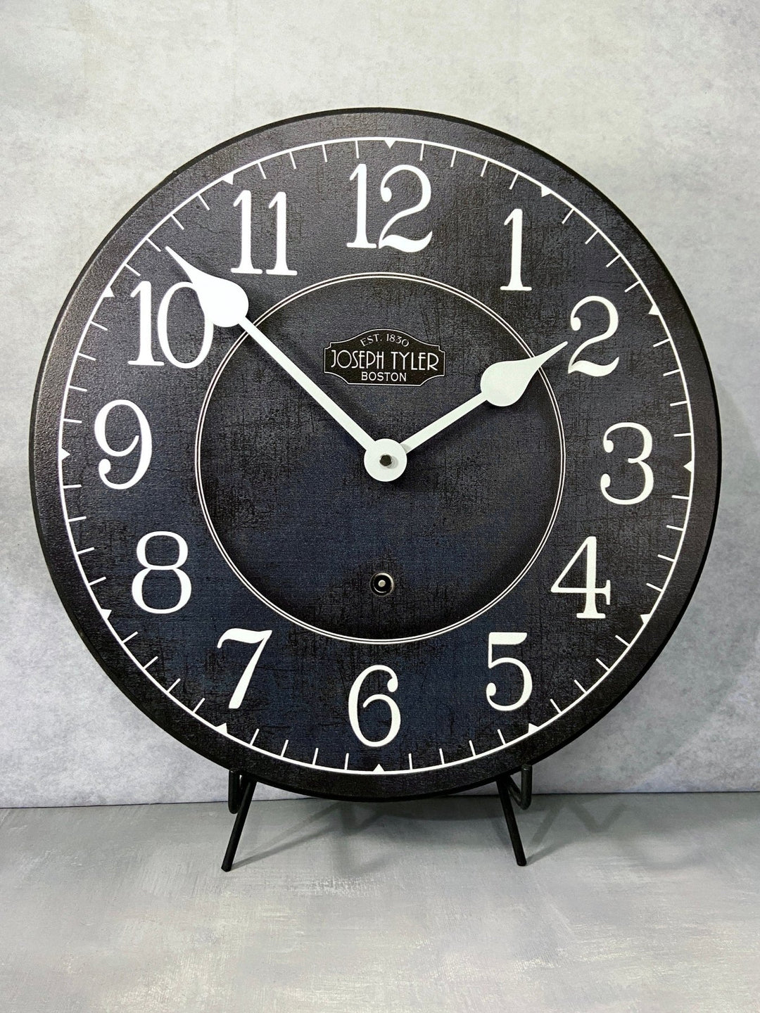 Somerville Navy &amp; White Wall Clock - CustomBigClocks