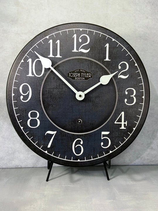 Somerville Navy &amp; White Wall Clock - CustomBigClocks