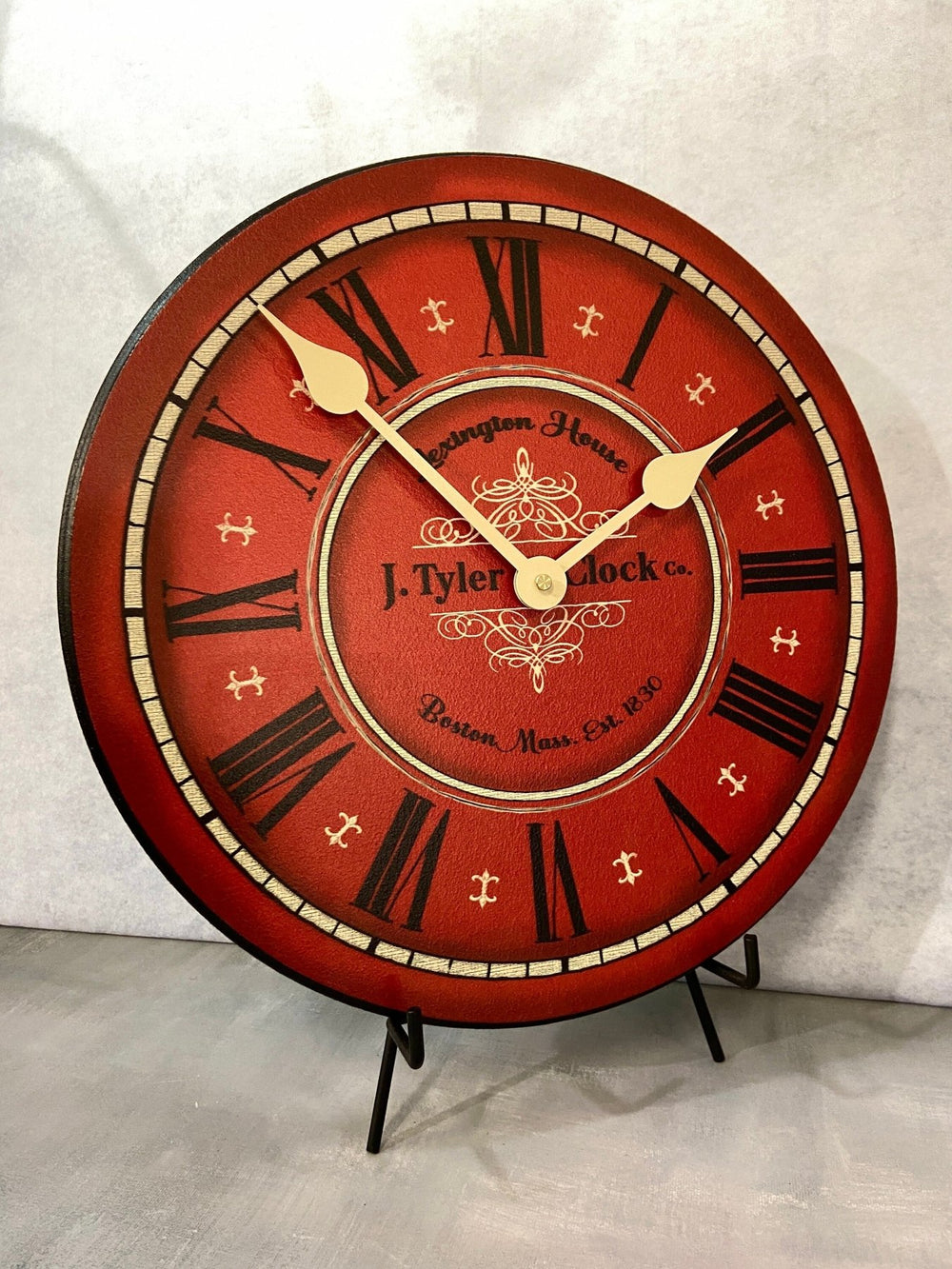 Connecticut Red Wall Clock - CustomBigClocks