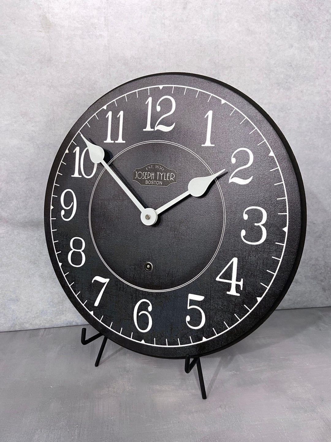 Somerville Navy &amp; White Wall Clock - CustomBigClocks