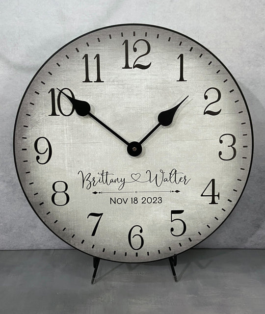 Personalized Wedding Clock - CustomBigClocks
