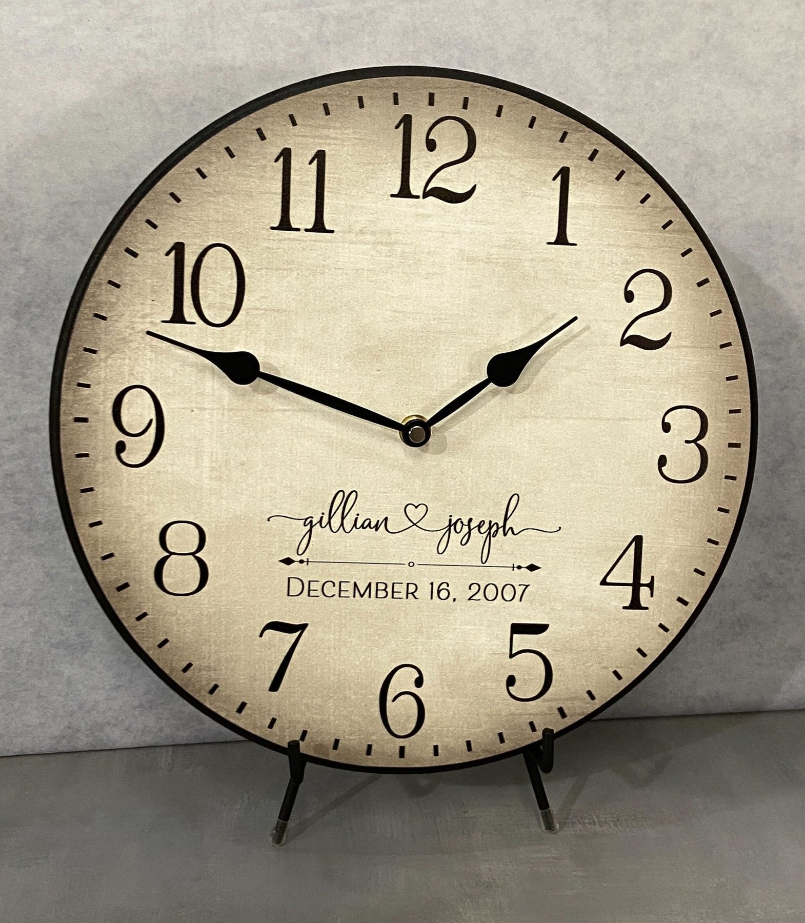 Personalized Wedding Clock - CustomBigClocks