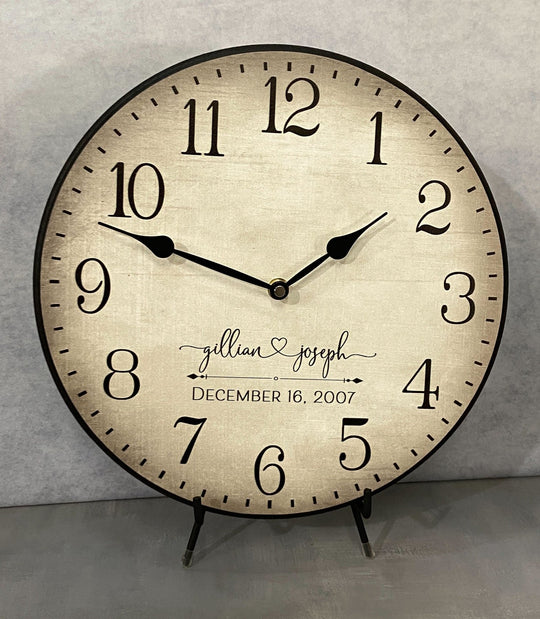 Personalized Wedding Clock - CustomBigClocks