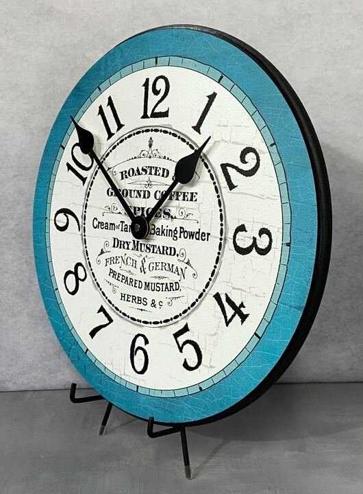 Kitchen Pantry Teal Wall Clock - CustomBigClocks