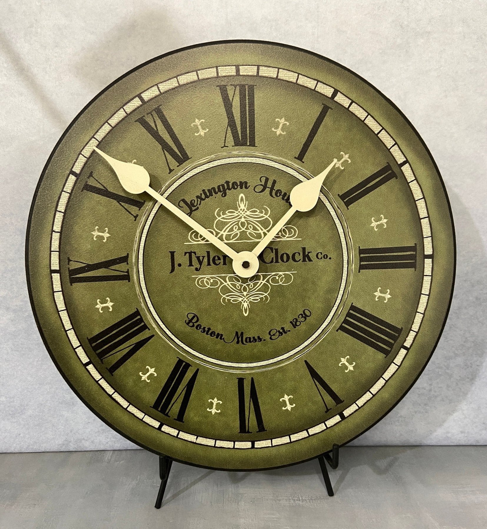 Connecticut Olive Green Wall Clock - CustomBigClocks