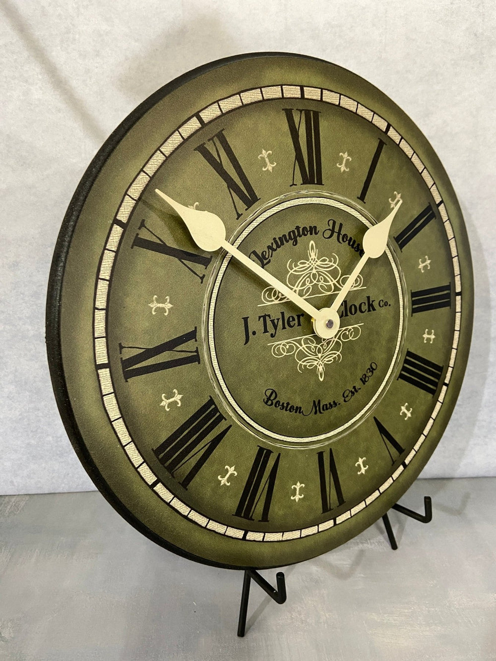 Connecticut Olive Green Wall Clock - CustomBigClocks