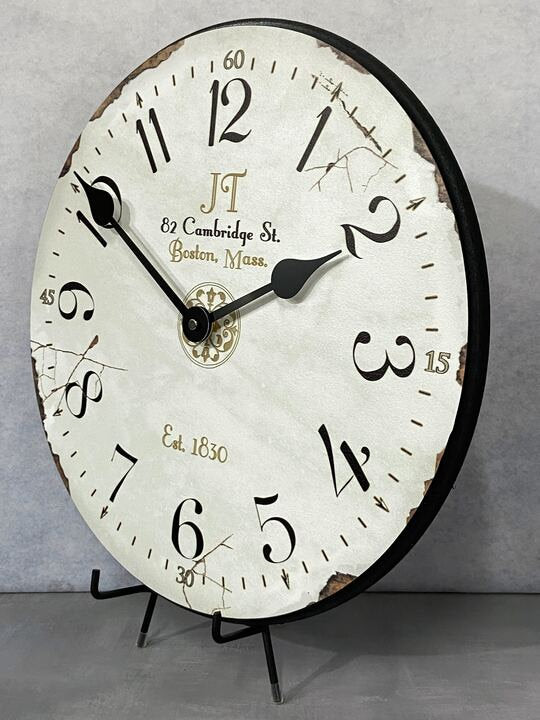 Rustic White Wall Clock - CustomBigClocks