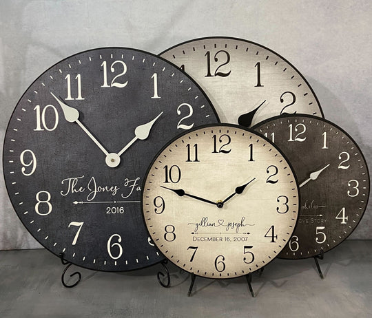 Personalized Wedding Clock - CustomBigClocks