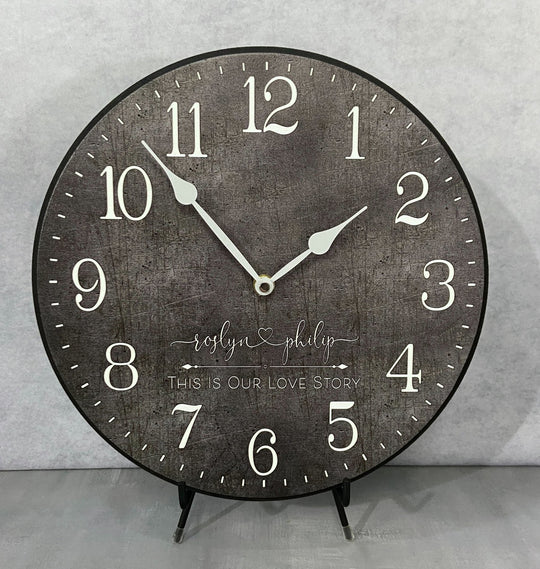 Personalized Wedding Clock - CustomBigClocks