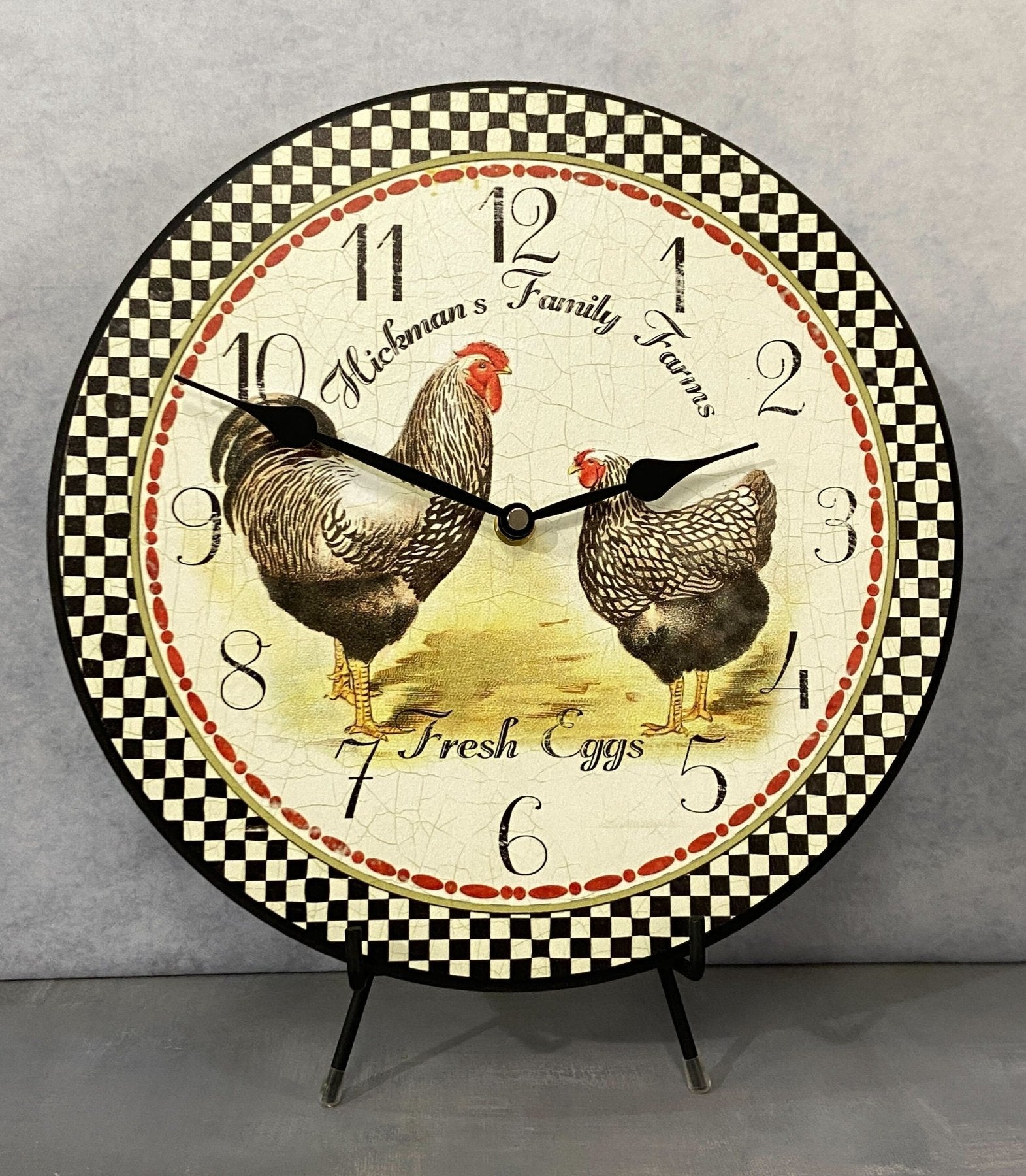 Hickmans Rooster Wall Clock - CustomBigClocks