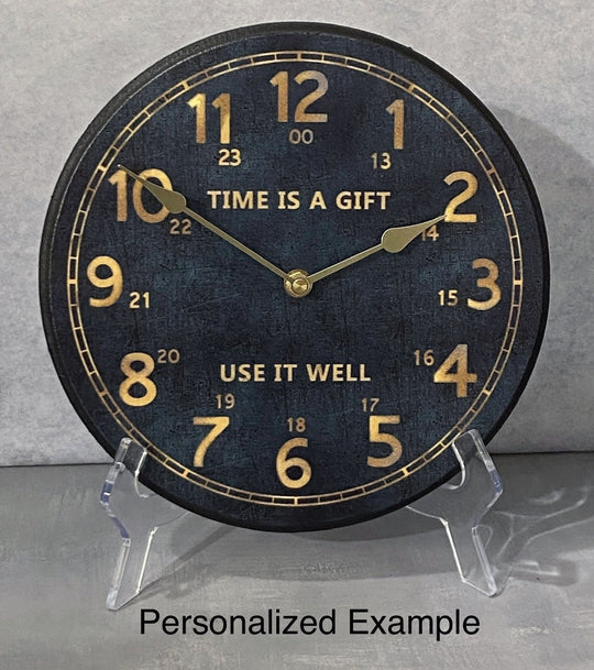 U.s. Naval And Gold Wall Clock - CustomBigClocks