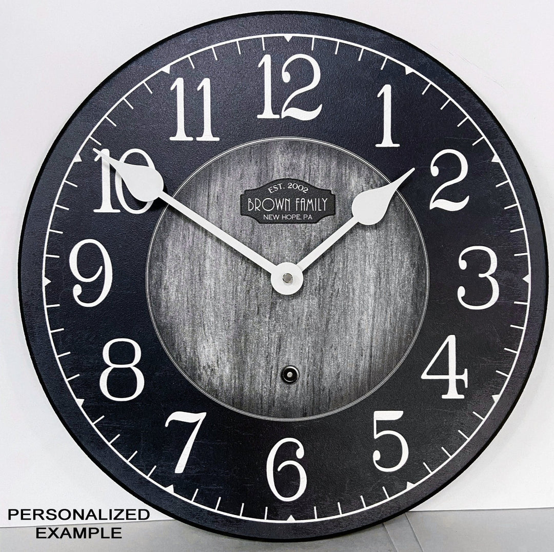 Navy &amp; Gray Wall Clock - CustomBigClocks
