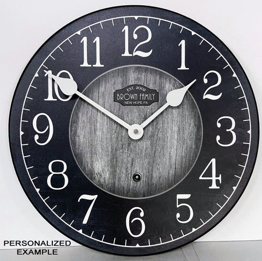 Navy &amp; Gray Wall Clock - CustomBigClocks
