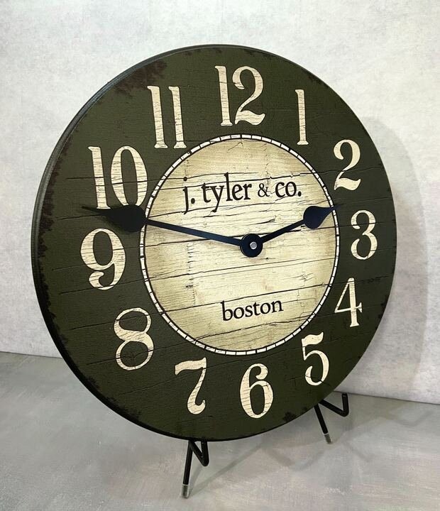Boston Harbor Green Wall Clock - CustomBigClocks