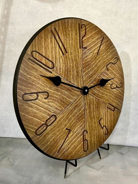 Wood Slices Wall Clock - CustomBigClocks