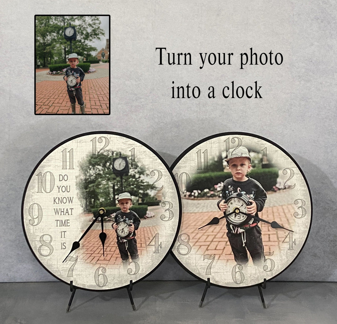 Personalized Photo Wall Clock - CustomBigClocks