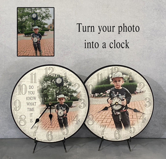 Personalized Photo Wall Clock - CustomBigClocks