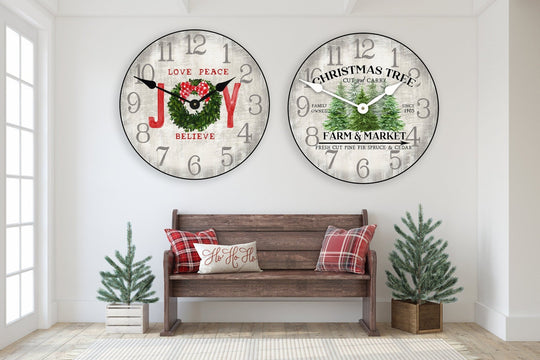 Joy Christmas Clock - CustomBigClocks