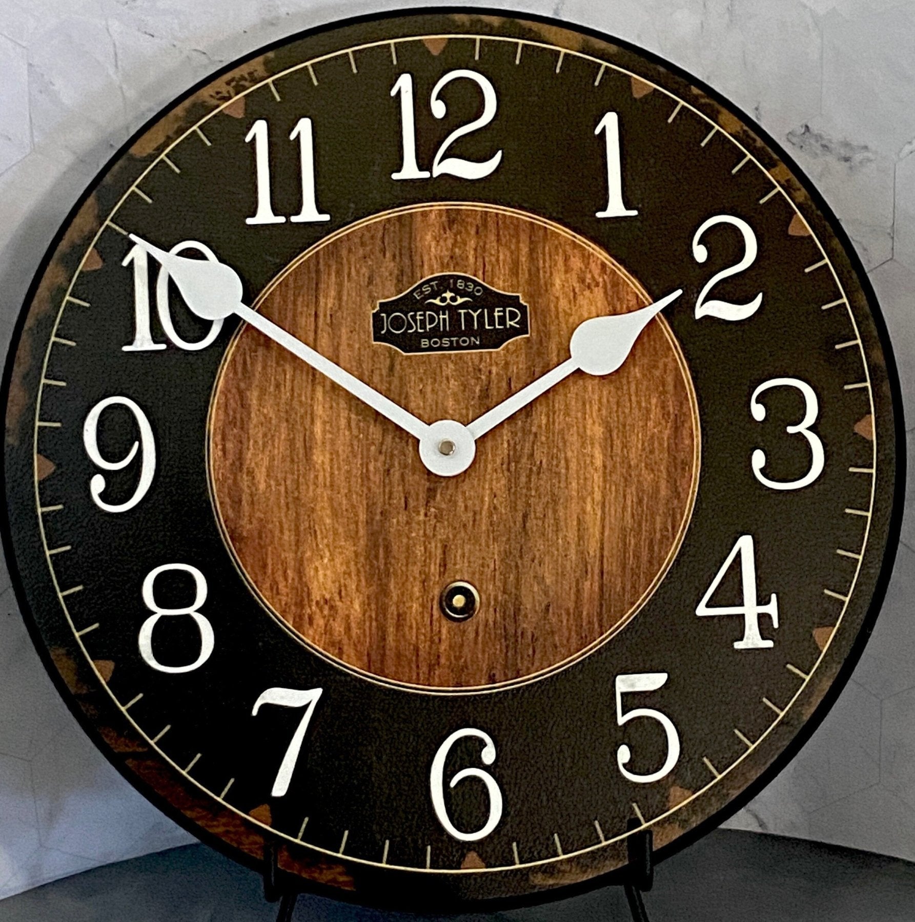 Black & Wood 2 Wall Clock - CustomBigClocks