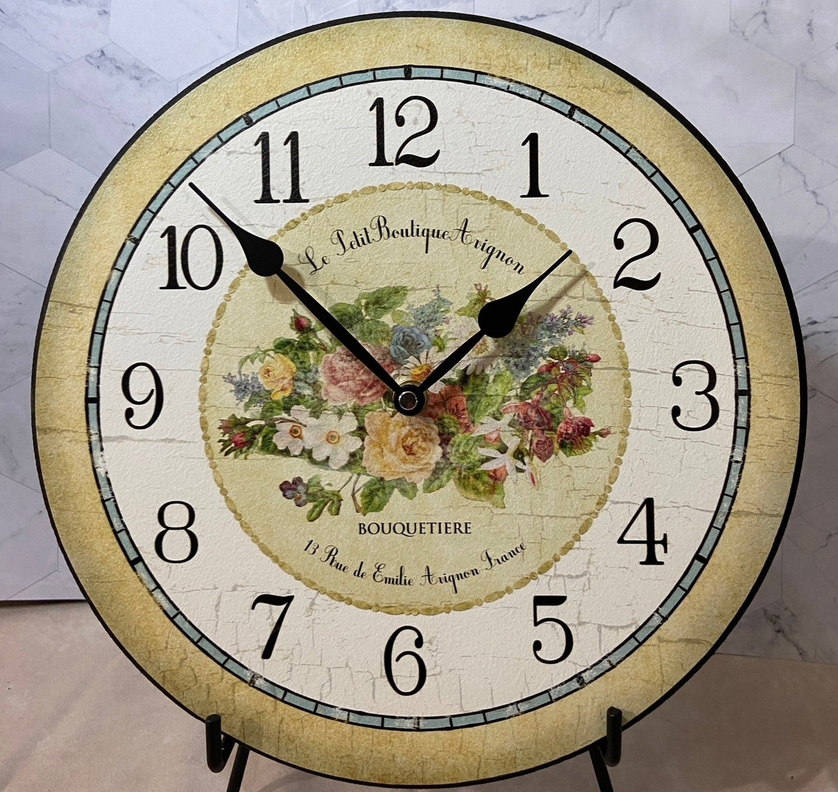 Emilie Floral Wall Clock - CustomBigClocks