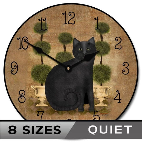 Feline Time Wall Clock - CustomBigClocks