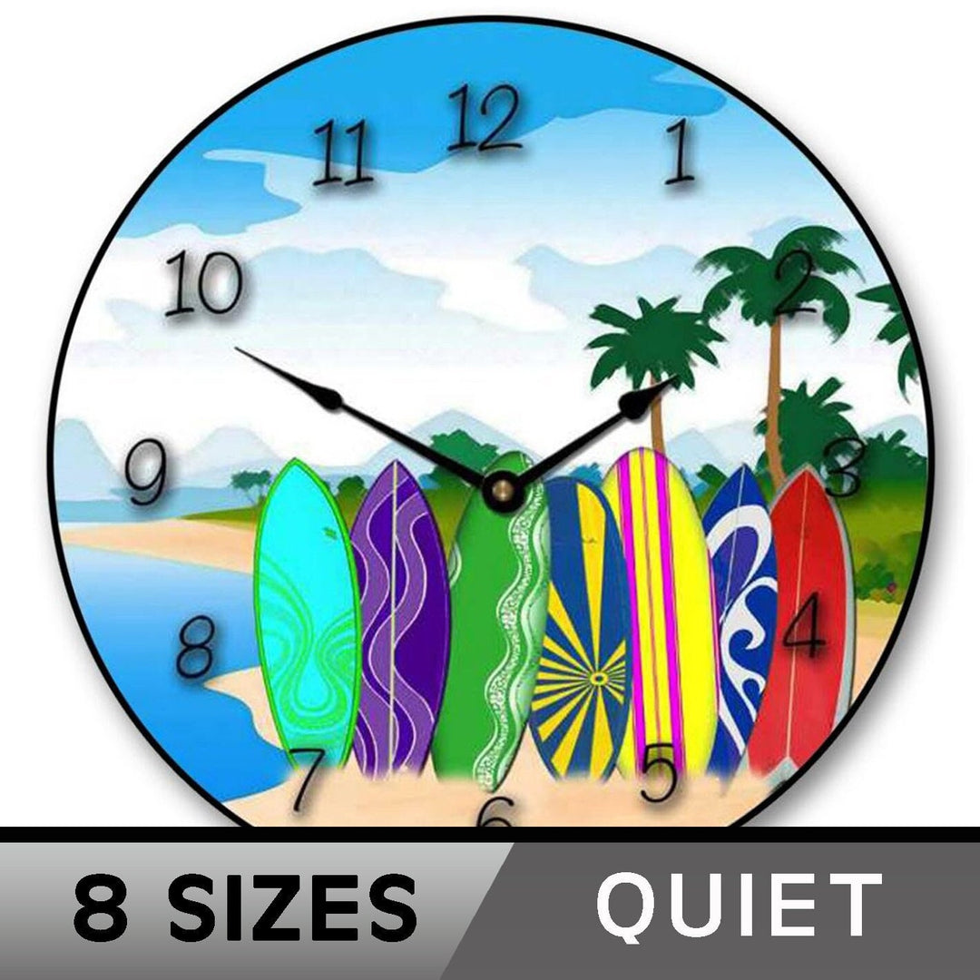 Surfboard Wall Clock - CustomBigClocks