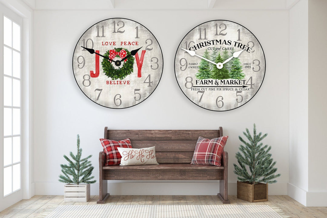 Christmas Tree Clock - CustomBigClocks