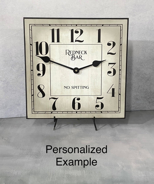 Walton Square Parchment Wall Clock - CustomBigClocks