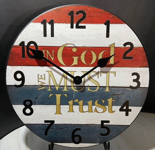 In God We Must Trust Wall Clock - CustomBigClocks