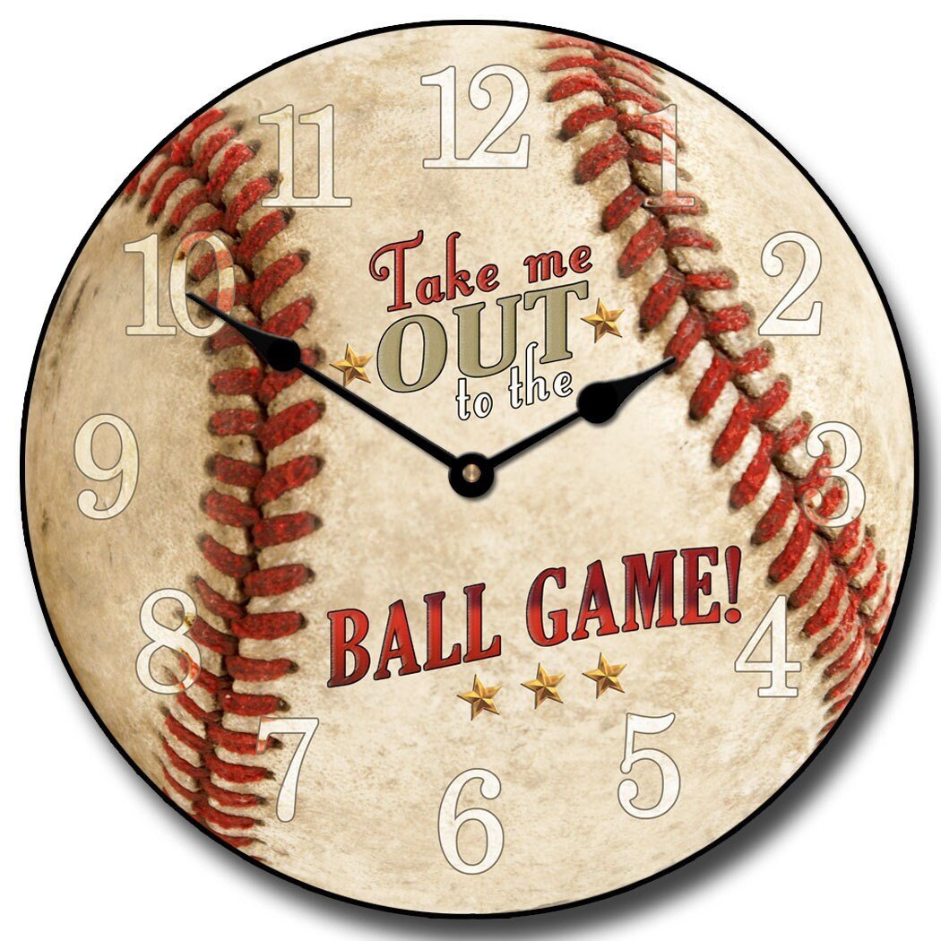 Take Me Out To The Ball Game Wall Clock - CustomBigClocks