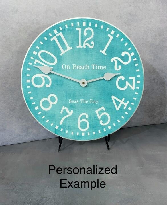 Turquoise Wall Clock - CustomBigClocks