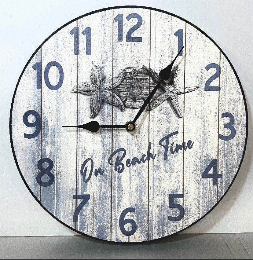 On Beach Time Wall Clock - CustomBigClocks