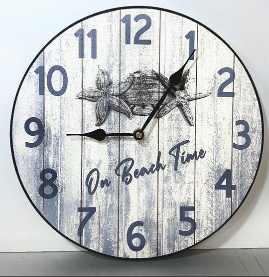 On Beach Time Wall Clock - CustomBigClocks