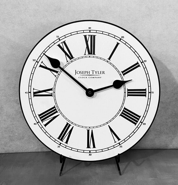 Classy White Wall Clock - CustomBigClocks
