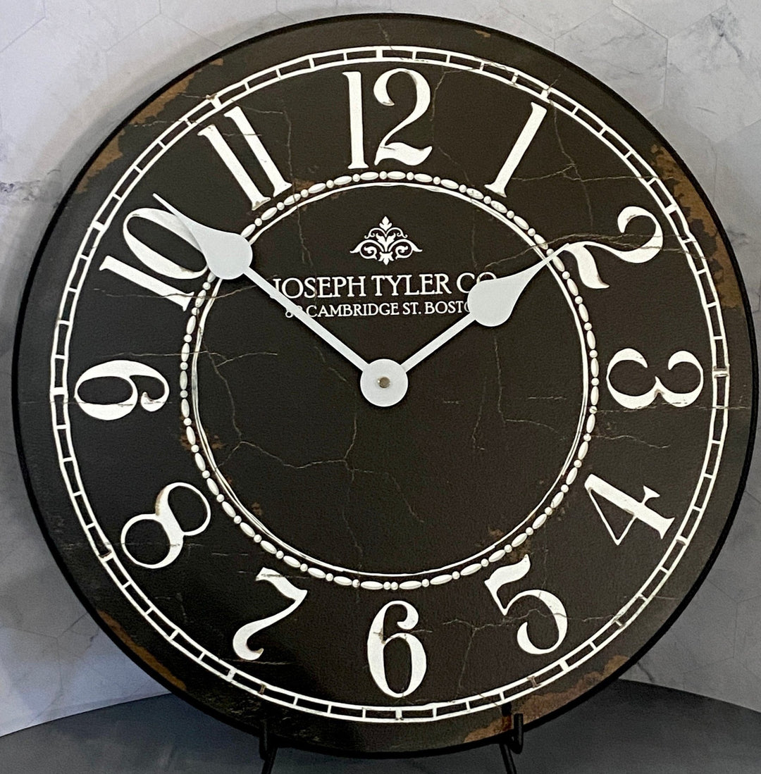 Black &amp; White Wall Clock - CustomBigClocks
