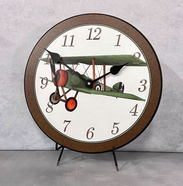 Airplane Brown Wall Clock - CustomBigClocks