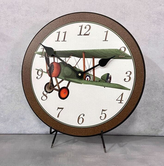 Airplane Brown Wall Clock - CustomBigClocks