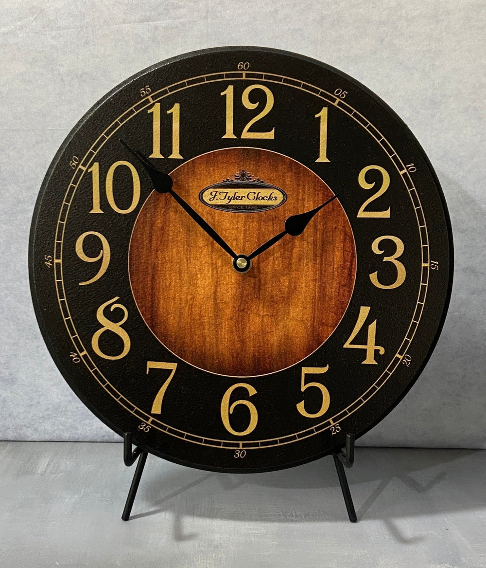 Black & Wood Wall Clock - CustomBigClocks