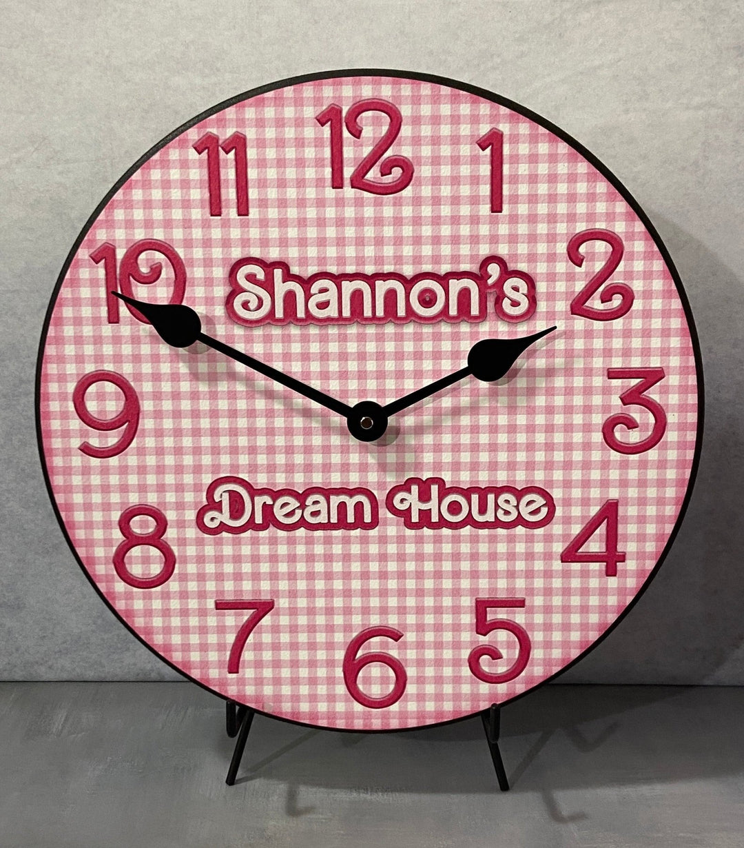 Personalized Pink Barbie Doll Wall Clock - CustomBigClocks