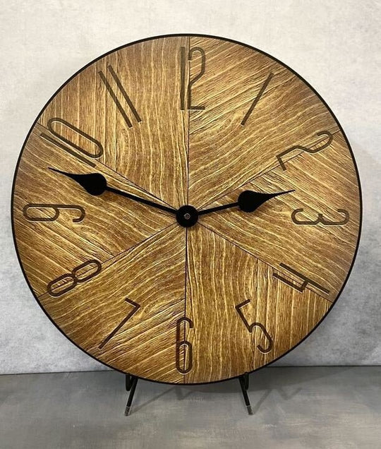 Wood Slices Wall Clock - CustomBigClocks
