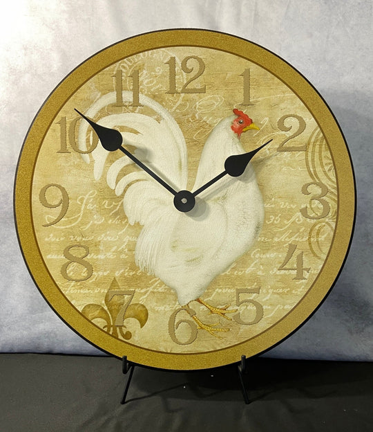 White French Hen Wall Clock - CustomBigClocks