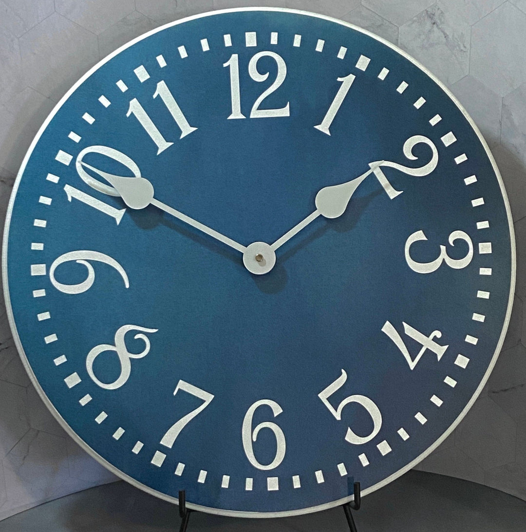 Colonial Blue Clock - CustomBigClocks