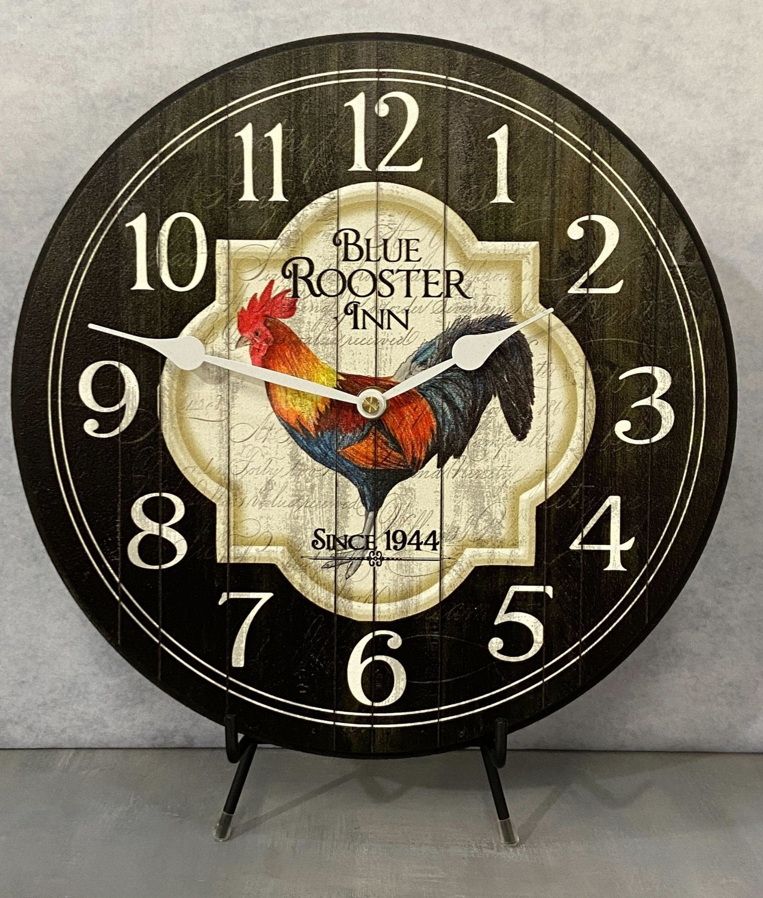 Blue Rooster Inn Wall Clock - CustomBigClocks