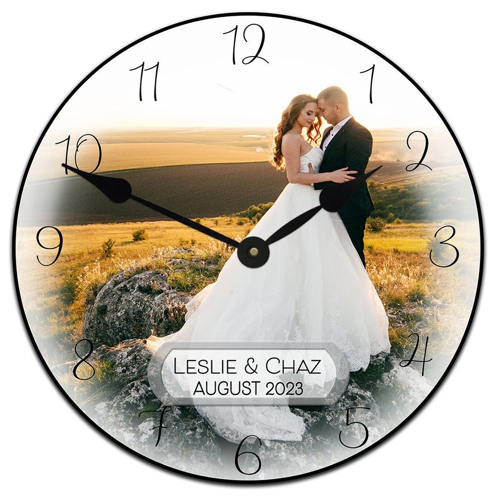 Wedding Anniversary Photo Wall Clock - CustomBigClocks